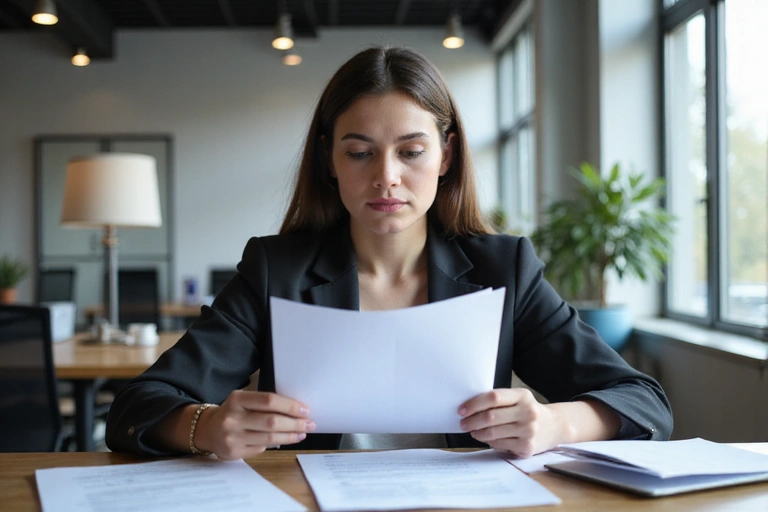 Άνθρωπος που διαβάζει νομικά έγγραφα